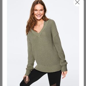 SOLD Small Victoria’s Secret shale green v-neck